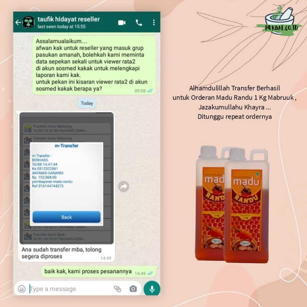 Orderan Madu Randu 1 Kg Mabruuk